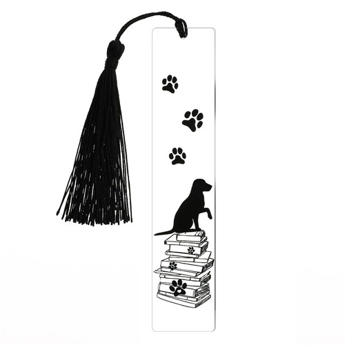 2 Pcs Dog Bookmark Acrylic Bookmark Inspirational Book Mark Bookmarks for Book Lovers Cute Bookmarks for Friends Teachers Students Book Lover Gifts