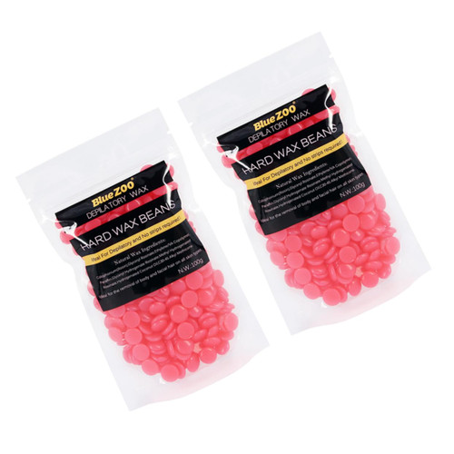 2pcs Depilatory Beeswax Beans Hair Remover Tool Eyebrow Wax Beads Hard Wax Armpit Waxing Beads Facial Tool Depilatory Strips Hair Removal Tool Hair Wax Removal Suite Simple