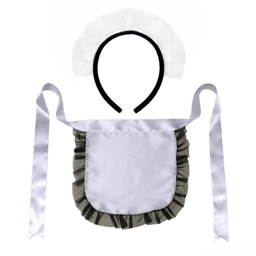 SeasonsTrading French Maid Headband & Apron Costume Set - Halloween Accessory Kit