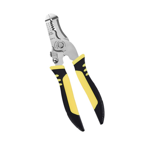 KONTONTY 1pc Wire Strippers Cable Peeler Auto Wire Cable Stripping Tool Wire Crimper Wire Stripper Crimping Tools Non-slip Electrician Tools Stainless Steel