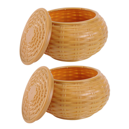 Totority Go jar containers with lids Chinese Board Game Organizer with lid Chinese Chess Board Game Chess Game Bowl Bakelite Stones Bowl Go Game Stones Cans Child Jewelry Empty Bowl Wooden