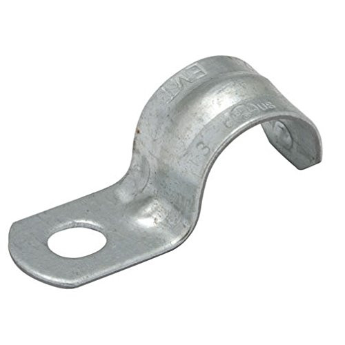Hubbell-Raco 2082CP Strap, EMT, 1/2-Inch Trade Size, (1) Hole, Steel, Pack of 100