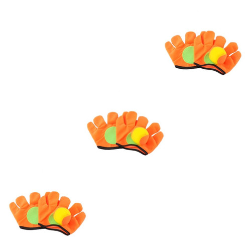 SUPVOX 2 Pcs Ball Catch Game Plush Ball Sticky Ball Game Toss Catch Ball Game Toss Ball Game Catch Paddle Game Plush Glove Outside Kids Toys Tennis Ball Toss Game Child Water Sports