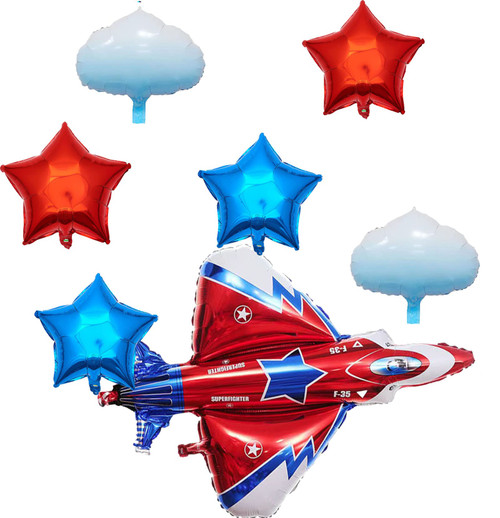7PCS Big Airplane Foil Balloons Cloud Shaped Mylar Balloons with 18inch Star Balloons for Birthday Baby Shower Airplane Cloud Themed Party Decorations Supplies 7PCS Big Airplane Foil Balloons Cloud Shaped Mylar Balloons with 18inch Star Balloons for Birthday Baby Shower Airplane Cloud Themed Party Decorations Supplies