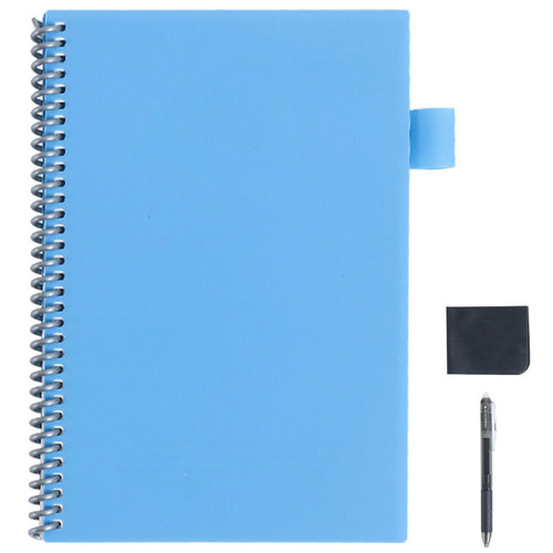 HEKARBAMILL Erasable Notebook, 11.3x8.3 Inch A4 Dry Erase Notebook, Reusable Notebook with Pen and Eraser, Portable Whiteboard Notebook Notepads