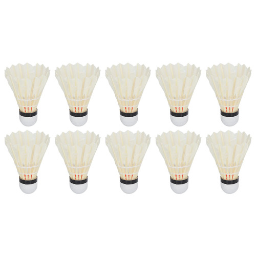 equlup Badminton Shuttlecocks, 12PSC Feathers Badminton Shuttlecocks Balanced Middle Speed Training White Badminton Balls Great Stability for Outdoor Indoor Sports