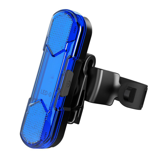 Bike Tail Light, USB Rechargeable LED Bright Bicycle Rear Cycling Safety Flashlight, High Brightness Adjustable Lighting Mode Taillight for Adults Kids Men Women Road Mountain (Blue)