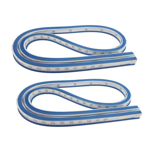 STOBOK 2pcs Curved Serpentine Ruler Sewing Tape Quilting Rulers Flexible Curve Drawing Tool Quilting Templates Body Tailor Tape Quilting Stencils Stencil Making Metal Curved Ruler French