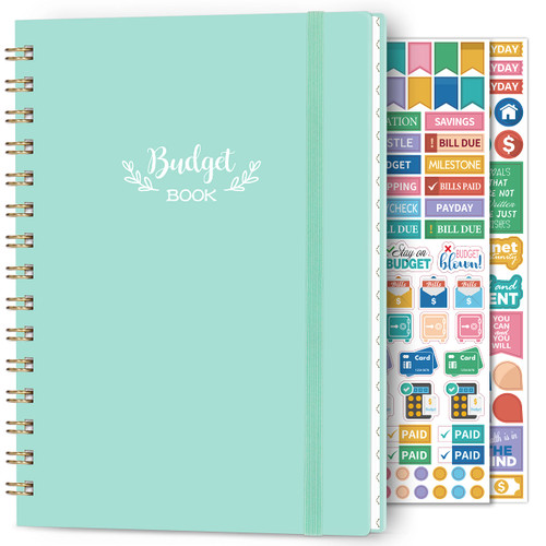 Budget Planner - Budget Book, 12 Month Undated Expense Tracker Notebook, 6.1" x 8.3", Financial Organizer/Account Book/Bill Organizer, Stickers, Pocket and Elastic Closure, Manages Your Finances Budget Planner - Budget Book, 12 Month Undated Expense Tracker Notebook, 6.1" x 8.3", Financial Organizer/Account Book/Bill Organizer, Stickers, Pocket and Elastic Closure, Manages Your Finances
