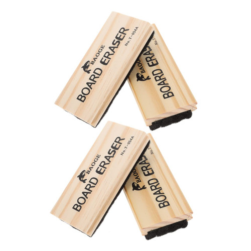 PLAFOPE 4pcs Wooden Blackboard Eraser Chalk Eraser dustless Felt Chalk Eraser Black Board erasers whiteboard Eraser Magnetic Chalk erasers for Blackboard Advanced Office Pack Bamboo