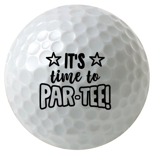 Moonlight4225 It's Time to Par Tee, Let's Par Tee 3-Pack Printed Golf Balls