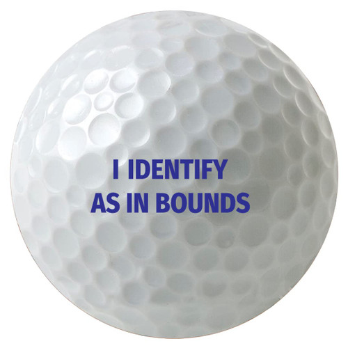 Moonlight4225 I Identify As in Bounds v1 Blue 3-Pack Printed Golf Balls