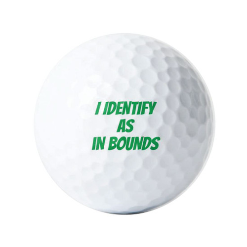 Moonlight4225 I Identify As in Bounds v3 Green 3-Pack Printed Golf Balls