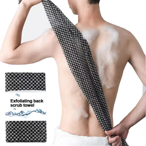 CLrkualn Exfoliating Back Scrubber Bath Wash Scrub Towels Cloth Washcloth Bath Sponge Towel for Men Women Body Scrubbing Brush Loofah Exfoliator Shower Towel Back Scrubber (1Pack Black) CLrkualn Exfoliating Back Scrubber Bath Wash Scrub Towels Cloth Washcloth Bath Sponge Towel for Men Women Body Scrubbing Brush Loofah Exfoliator Shower Towel Back Scrubber (1Pack Black)