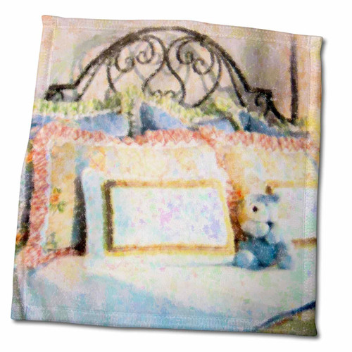 3dRose Florene Vintage - Lucky Teddy Bear - Towels (twl-21534-3)