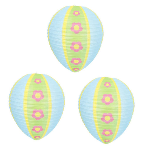 UKCOCO 3pcs Easter Lantern Gifts Lamp Shade Ornament Chinese Decorations Easter Theme Party Decorations Easter Egg Lantern Paper Hanging Lanterns Easter Paper Lanterns Decorative Lantern