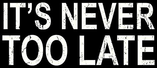 SIXTREES It's Never Too Late 5X11 Inch Wood Decorative Box Sign