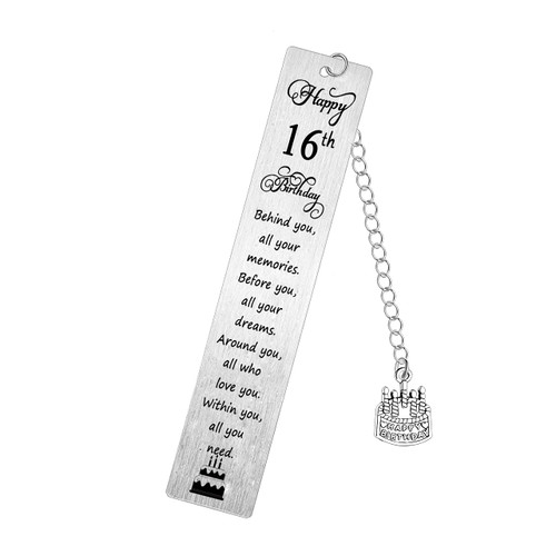 Happy 16th Birthday Bookmark Birthday Gifts for Boys Girls Him Her Behind You All Your Memories Bookmark Inspirational Present for Book Lover