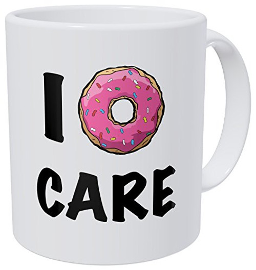 Wampumtuk I Donut Care, Don't Care 11 Ounces Funny Coffee Mug Wampumtuk I Donut Care, Don't Care 11 Ounces Funny Coffee Mug
