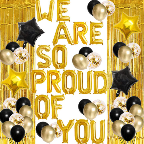 2023 Graduation Party Decorations Gold We are So Proud of You Balloons Congrats Grad/Happy Graduation/Class of 2023 Graduate Party Supplies Decorations 2023 Graduation Party Decorations Gold We are So Proud of You Balloons Congrats Grad/Happy Graduation/Class of 2023 Graduate Party Supplies Decorations