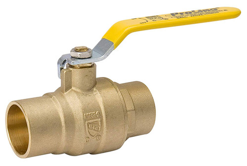 Mueller 107-853NL Solder No Lead Packing Gland Full Port 600-PSI Ball Valve, 1/2-Inch
