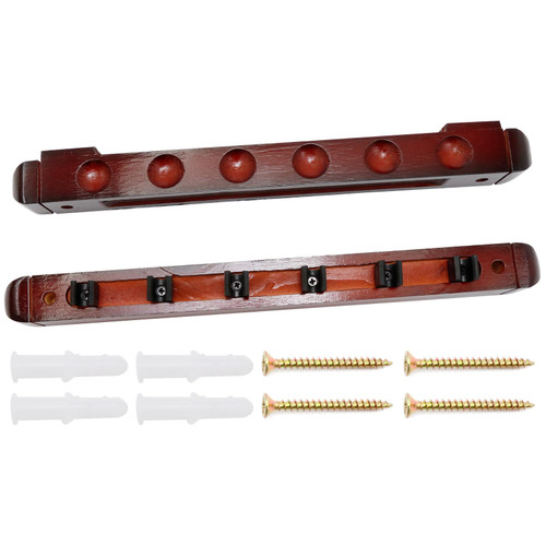 LIDSCURA 6 Billiard Pool Cue Rack Wall Mounted Holders, Billiard Cue Sticks Wall Rack Set, Pool Stick Holder Wall Mount Wooden Billiard Cue Rack Clip LIDSCURA 6 Billiard Pool Cue Rack Wall Mounted Holders, Billiard Cue Sticks Wall Rack Set, Pool Stick Holder Wall Mount Wooden Billiard Cue Rack Clip