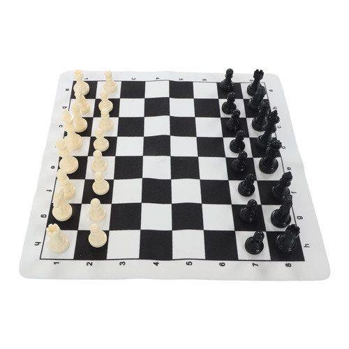 Alomejor Travel Chess Board Game, Folding Portable Chess Board Game Set for Kids and Adults