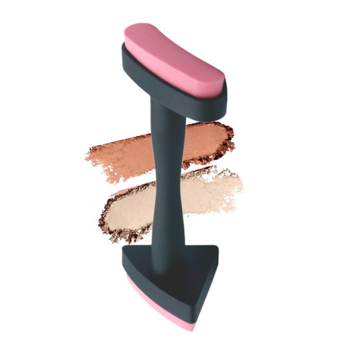 Perfect Contour Makeup Brush | Contour and Bronzer Applicator | Contour Tool | Concealer Brush | Makeup Brushes & Tools | For Powder or Cream Contour | Nose Contour Brush | Triangle Sponge