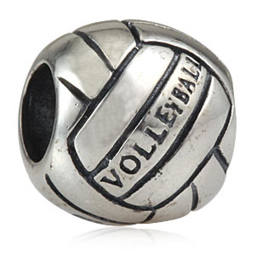 Volleyball Charm 925 Sterling Silver Ball Charm Sport Charm for Pandoar Bracelet (A) Volleyball Charm 925 Sterling Silver Ball Charm Sport Charm for Pandoar Bracelet (A)