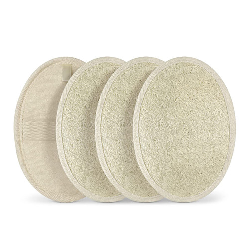 Bolosanto Natural Loofah Sponge, Organic Loofah, Exfoliating Loofah Pad, Natural Body Scrubber, for Shower, Bath, Dead Skin Removal (4 Pack) Bolosanto Natural Loofah Sponge, Organic Loofah, Exfoliating Loofah Pad, Natural Body Scrubber, for Shower, Bath, Dead Skin Removal (4 Pack)