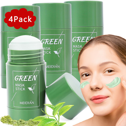 Aeergured Green Tea Mask Stick for Face(4Pack), Blackhead Remover with Green Tea Extract, Deep Pore Cleansing, Face Moisturizing, Removes Blackheads Green Mask Stick for all Skin Types Aeergured Green Tea Mask Stick for Face(4Pack), Blackhead Remover with Green Tea Extract, Deep Pore Cleansing, Face Moisturizing, Removes Blackheads Green Mask Stick for all Skin Types