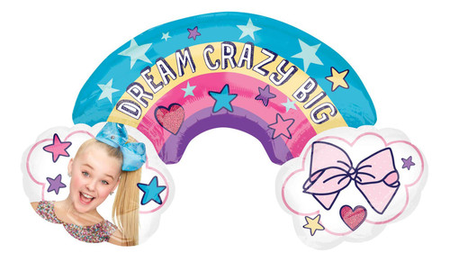 Mayflower 37" Anagram Jojo Siwa Foil Balloon, Multicolor Mayflower 37" Anagram Jojo Siwa Foil Balloon, Multicolor