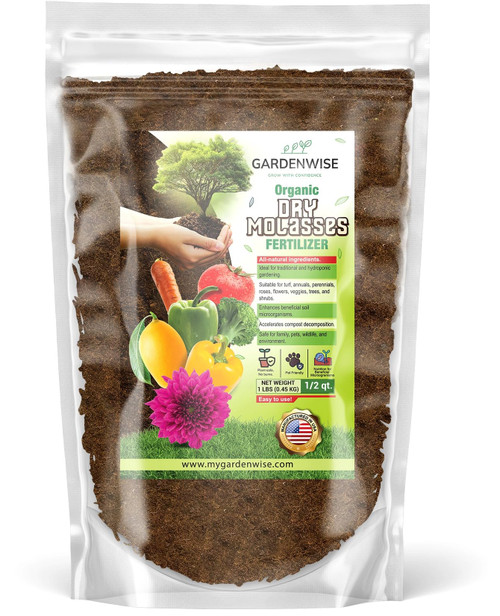 GARDENWISE Organic Molasses for Plants - Horticultural Molasses - Ideal for Traditional & Hydroponic Gardening, for Indoor & Outdoor Plants (1/2 Quart)