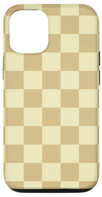 iPhone 13 Light Beige Checkerboard Vanilla Checkered Classic Pattern Case