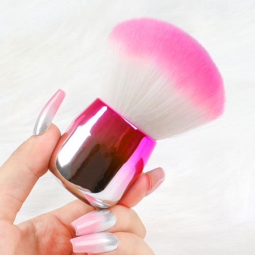 ANGNYA Nail Dust Brush for Acrylic Nails, Soft Kabuki Nail Art Dust Powder Remover Brush Pink White Hair with Gradient Handle Dust Cleaner Brush for Makeup Manicure Tool ANGNYA Nail Dust Brush for Acrylic Nails, Soft Kabuki Nail Art Dust Powder Remover Brush Pink White Hair with Gradient Handle Dust Cleaner Brush for Makeup Manicure Tool