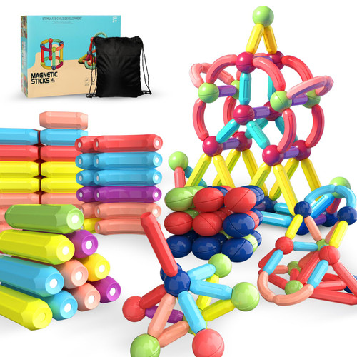 PIKARO Magnetic Building Blocks for Kids, 42 Pcs Magnetic Balls and Rods Set, Learning Educational Toys 3D Magnetic Building Sticks STEM Toys for Toddlers PIKARO Magnetic Building Blocks for Kids, 42 Pcs Magnetic Balls and Rods Set, Learning Educational Toys 3D Magnetic Building Sticks STEM Toys for Toddlers