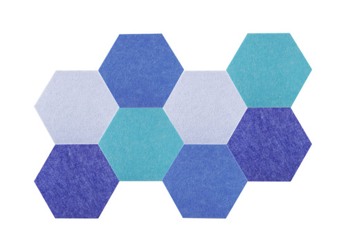 Hexagon Felt Board Tile YYANGZ 8PCS Self Adhesive Bulletin Board, Hexagon Felt Cork Board Tiles for Wall Decor Memos Photos Display,Felt Cork Pin Board