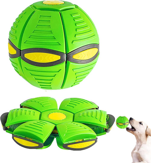 GORGOU Pet Toy Flying Saucer Ball for Dog- Light OwowPet Magic Ball Dog Toy Balls Interactive Herding Decompression Pet Toys for Kids Outdoor (Green) GORGOU Pet Toy Flying Saucer Ball for Dog- Light OwowPet Magic Ball Dog Toy Balls Interactive Herding Decompression Pet Toys for Kids Outdoor (Green)
