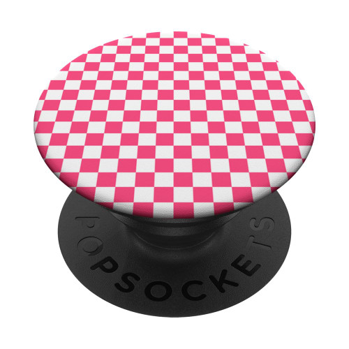 Pink Classic Checkered Big Checkerboard aesthetic vintage PopSockets Swappable PopGrip