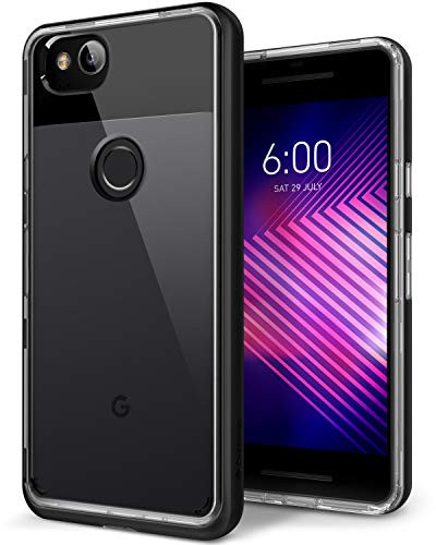 Caseology Skyfall for Google Pixel 2 Case (2017) - Clear Back & Slim Fit - Black