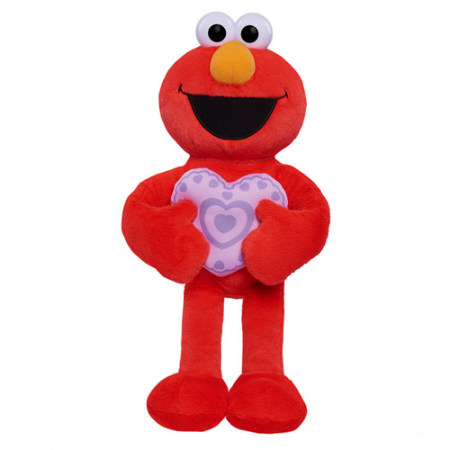 Just Play Sesame Street Valentine 15-inch Large Plush Elmo Stuffed Animal, Red, Soft Plushie, Kids Toys for Ages 18 Month
