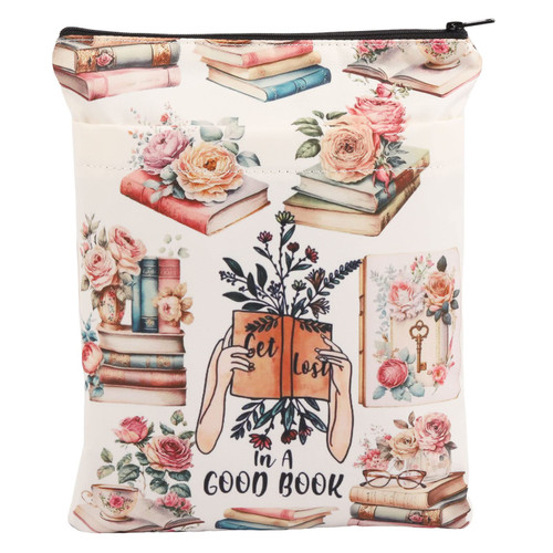 BWWKTOP Book Lover Book Sleeve With Pocket Book Berd Gifts Bookmark Sleeve Get Lost In A Good Book Book Covers Bookish Gift Book Protector (A Good Book)