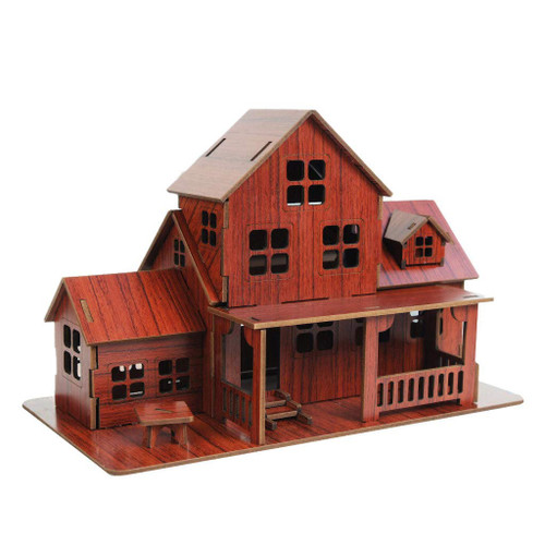 Stoota 3D Toy Puzzle DIY House Villa Kids Boys Girls Educational House Paper Puzzle