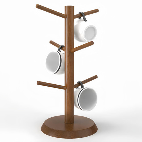 KETWOD Brown Mug Tree,Coffee Mug Holder,Coffee Mug Organizer,Non-Slip Coffee Cup Holder,Coffee Cup Holder for Counter,Coffee Mug Tree,Coffee Mug Rack with 6 Hooks (Brown) KETWOD Brown Mug Tree,Coffee Mug Holder,Coffee Mug Organizer,Non-Slip Coffee Cup Holder,Coffee Cup Holder for Counter,Coffee Mug Tree,Coffee Mug Rack with 6 Hooks (Brown)