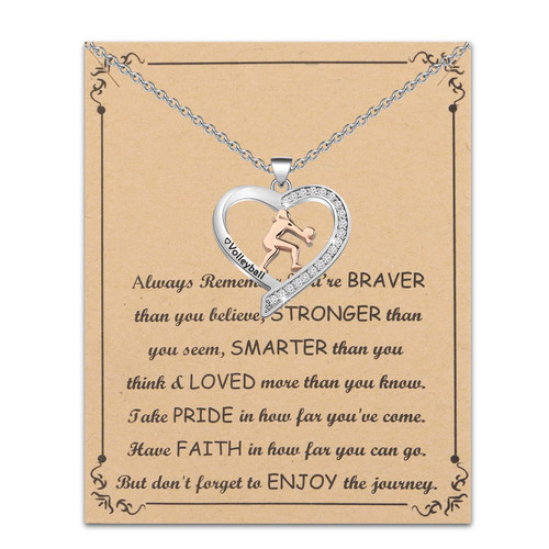 BNQL Volleyball Necklace for Women Volleyball Gifts Volleyball Player Gifts Volleyball Jewelry Volleyball Charm Necklace for Girls (volleyball necklace)