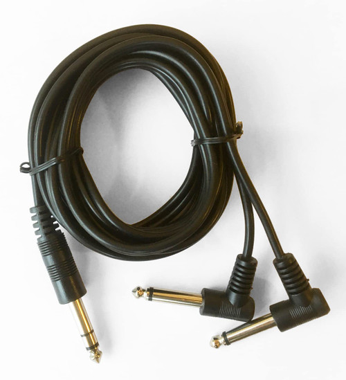Silverline Y Cable Drum Splitters Compatible with Roland V-Drums - 7.5ft Stereo TRS Male to 2X Mono TS Males