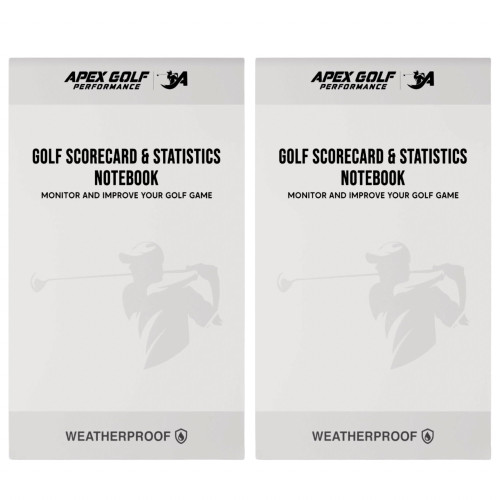 (2 Pack) Waterproof Golf Yardage Book with Golf scorecard Book 30 Rounds per Golf Notepad Golf Journal, Golf Log Book, Golf Notebook, Golf Yardage Book Cover Golf Score Book Golf Notebook Back Pocket