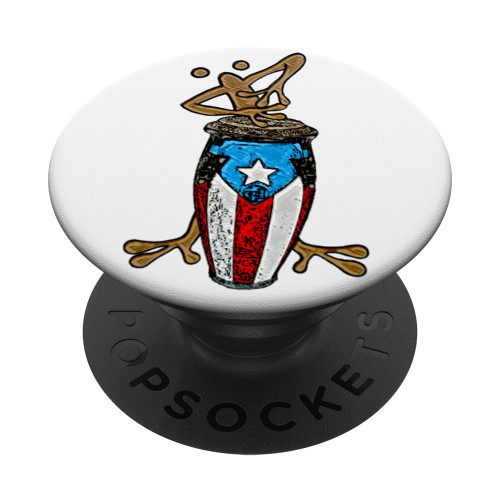 Coqui Taino Conga Boricua Puerto Rican Flag Gift PopSockets Swappable PopGrip