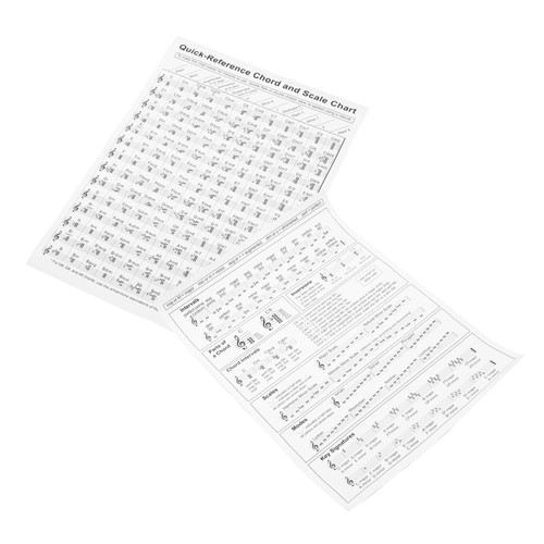 Totority harp paper music coated paper beginner harp chord chart poster image large chord chart for harp Harp chord score poster practice harp chord chart learning harp chord chart