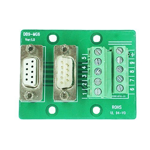 Sysly Connector Db9 D-sub Male and Female Plug 9-pin Port Terminal Breakout PCB Board